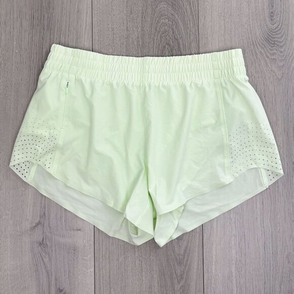 Athleta Womens Size Small Hustle 3" Athletic Shorts Bright Green Lined with Span - Picture 2 of 7